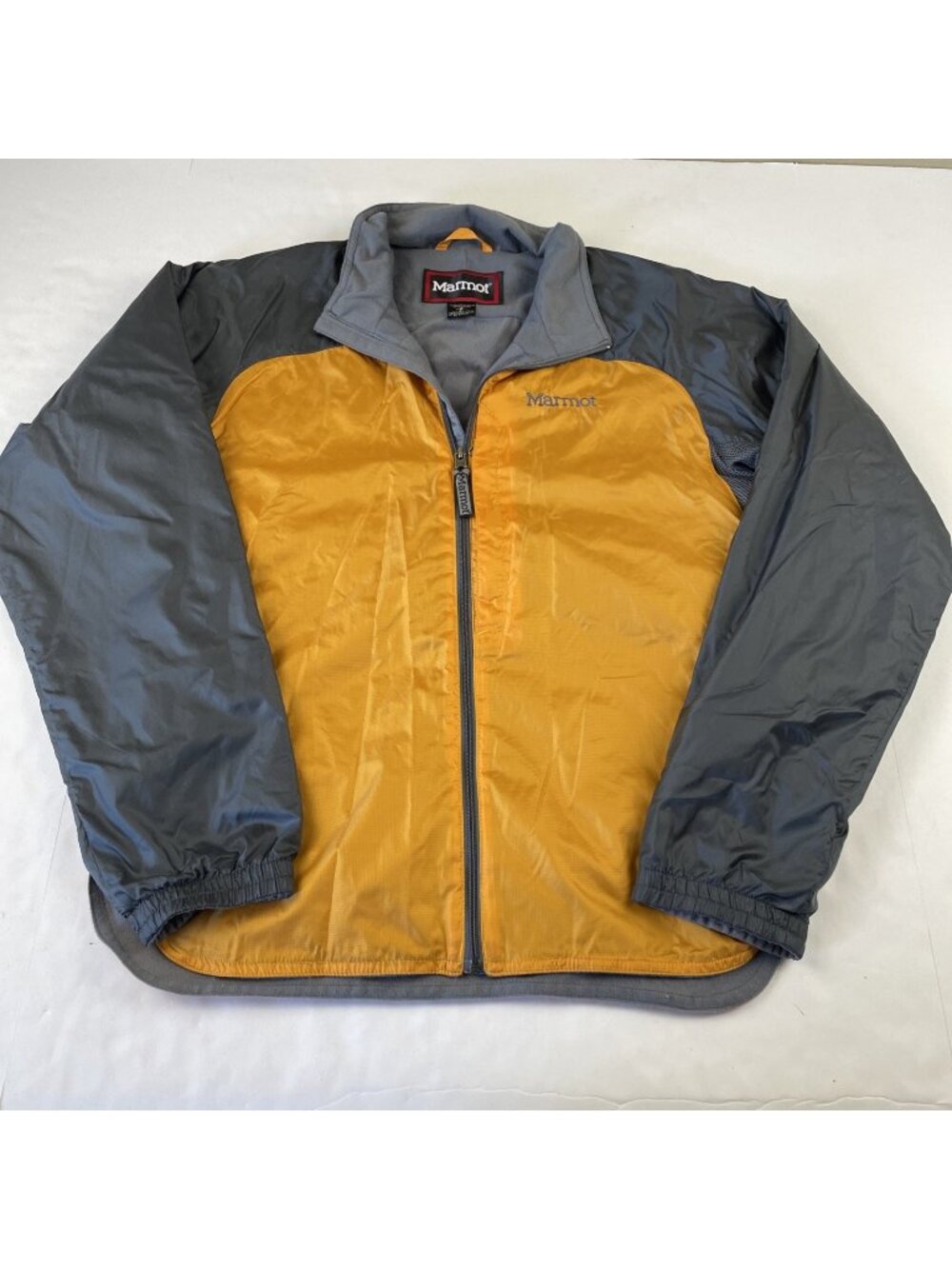 Marmot DriClime Windshirt Women’s S Full Zip Windbreaker Orange Gray Hiking